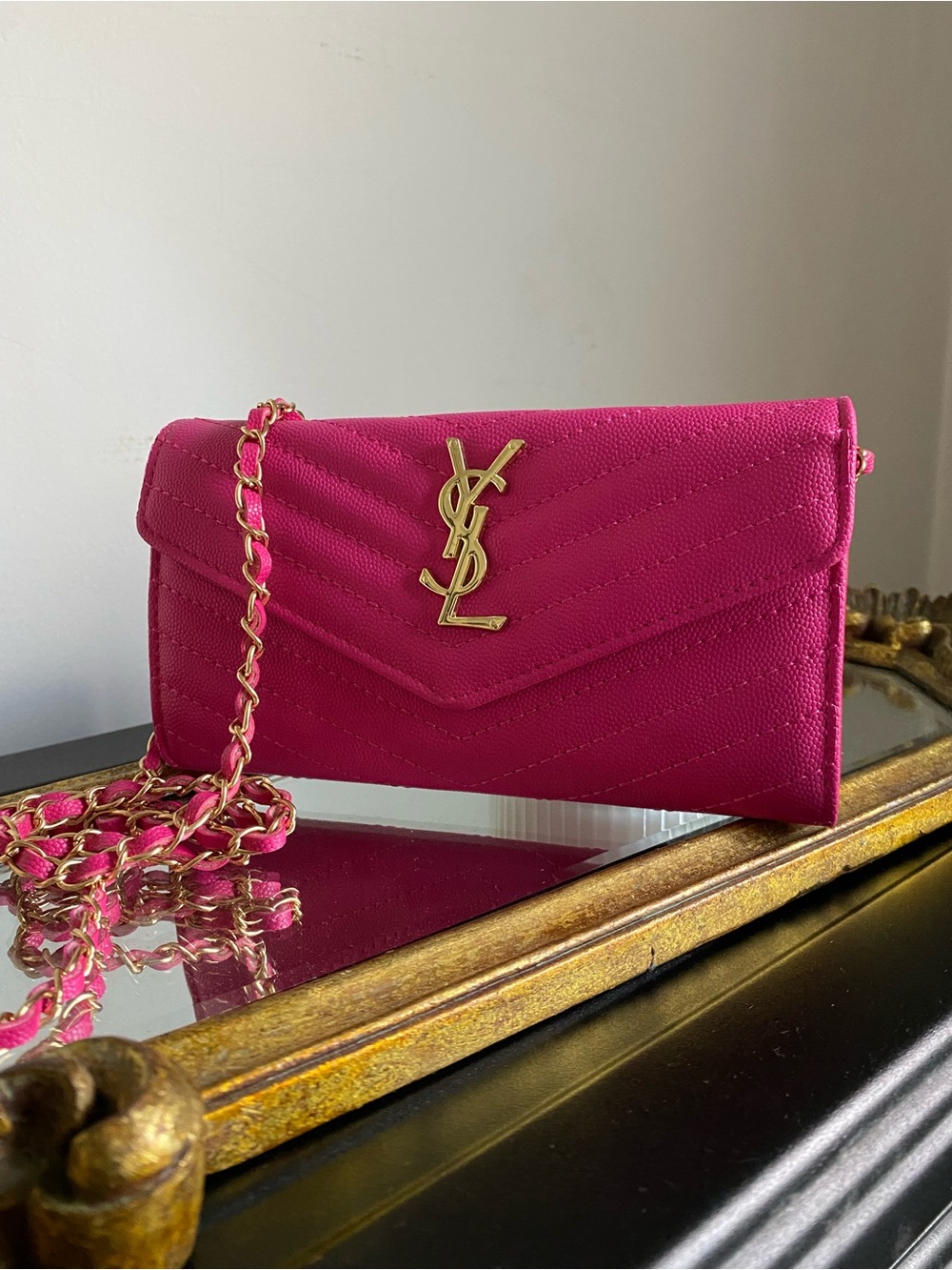 QUILTED CHAIN SHOULER BAG
